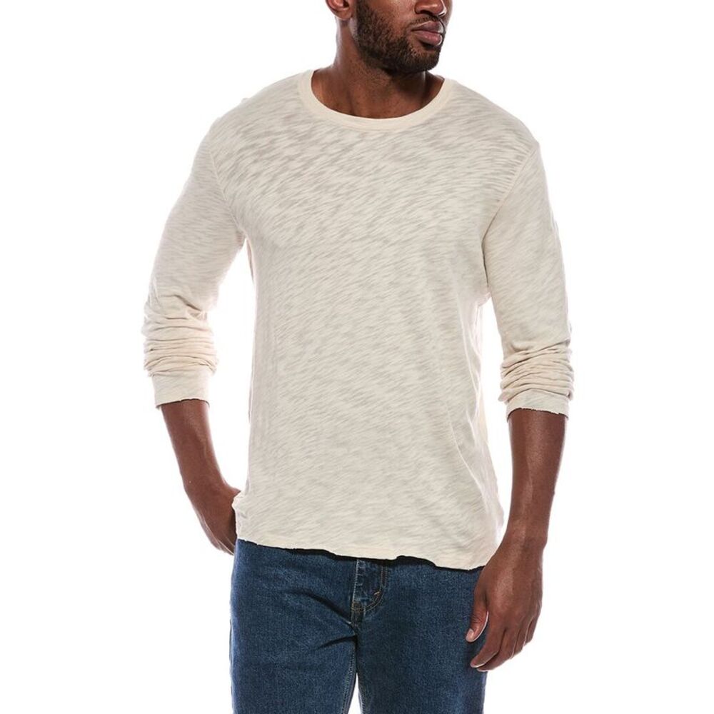 Atm Anthony Thomas Melillo Mens  Slub Destroyed T-Shirt, Brown